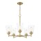 Designers Fountain Westin 5 Light Modern Brushed Gold with Clear Glass Shades Chandelier For Dining Rooms 95785-BG - alternate 1